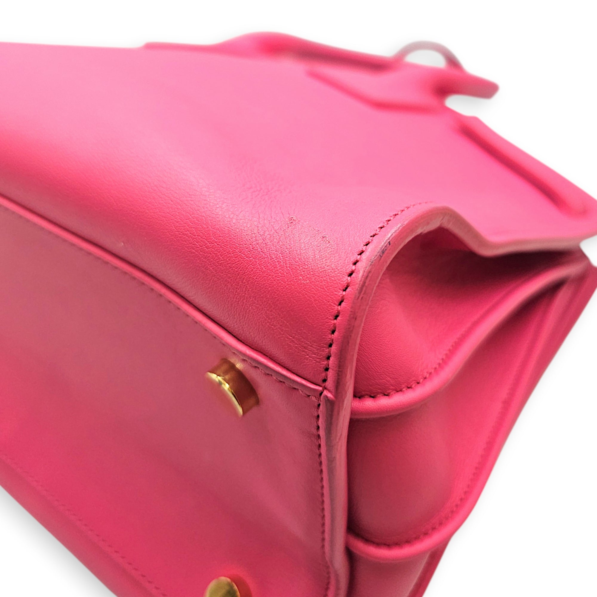 Sac de Jour 30cm Fuchsia Shoulder Bag in Calfskin Gold hardware CL2608-023094 10