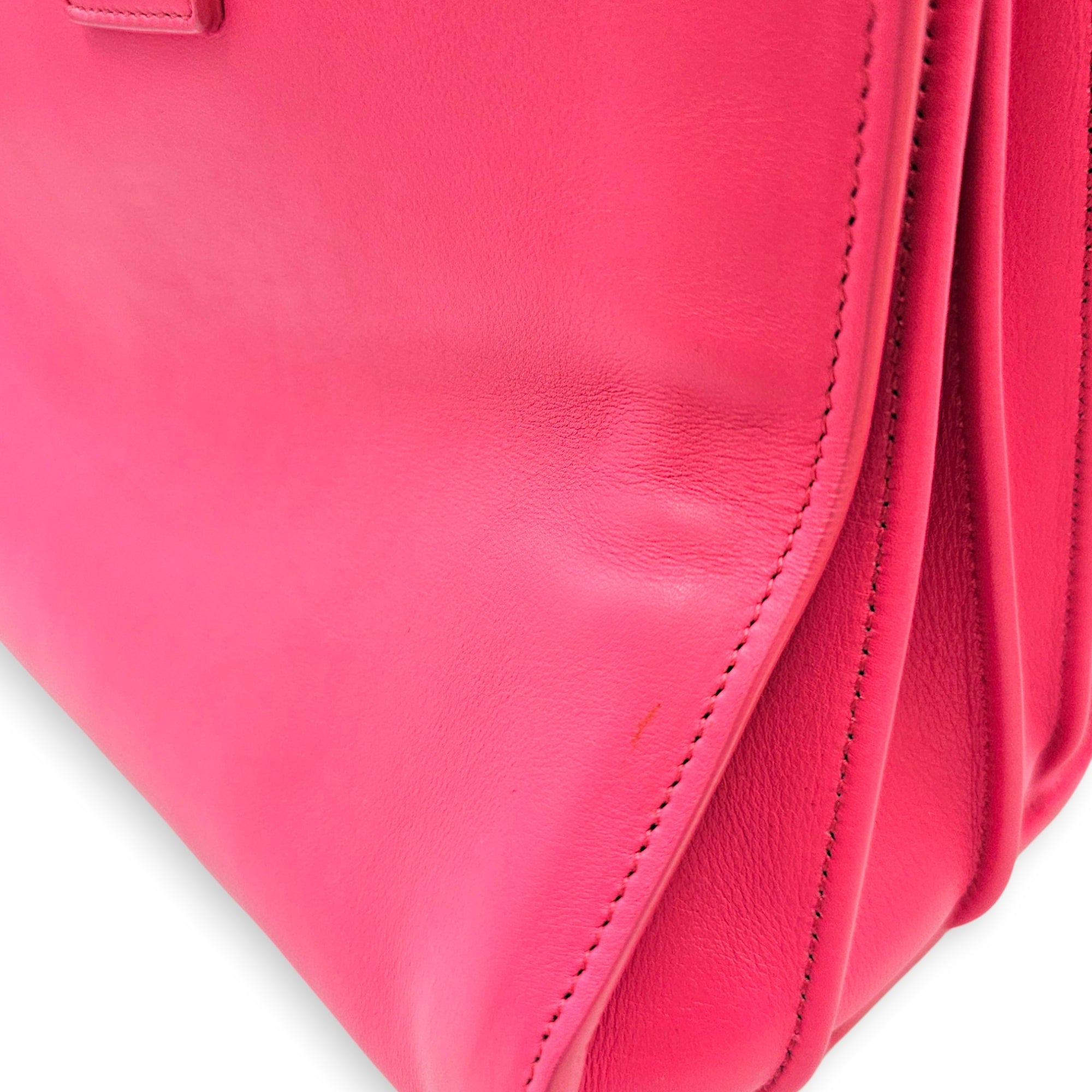 Sac de Jour 30cm Fuchsia Shoulder Bag in Calfskin Gold hardware CL2608-023094 14