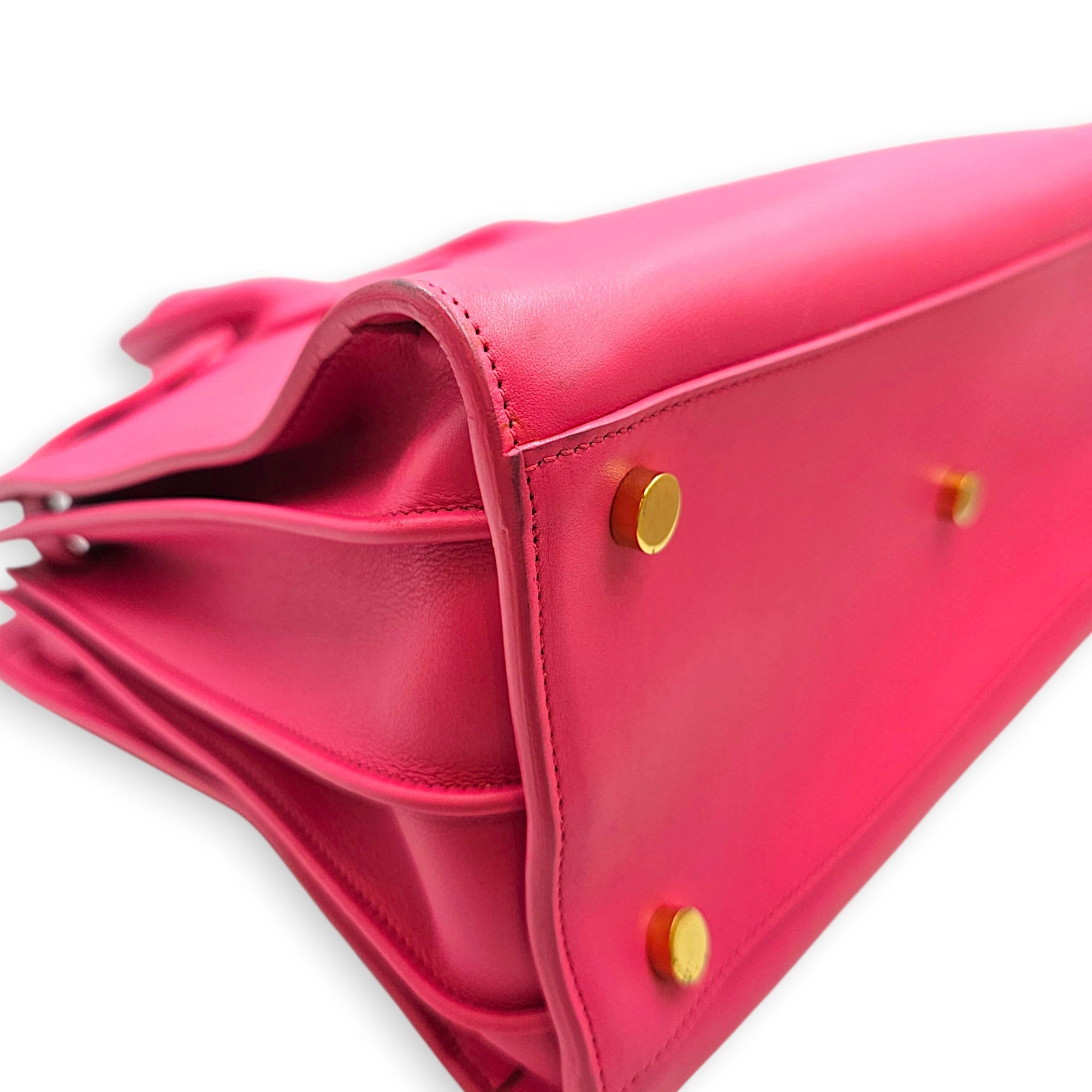 Sac de Jour 30cm Fuchsia Shoulder Bag in Calfskin Gold hardware CL2608-023094 9