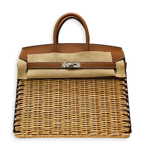 Birkin Picnic 25 Gold in Swift/Osier Palladium hardware