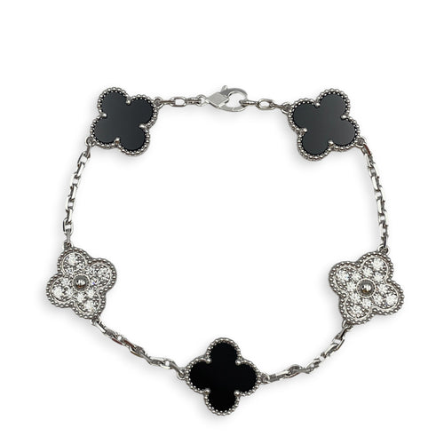 Vintage Alhambra Bracelet, 5 motifs Bracelet in Black