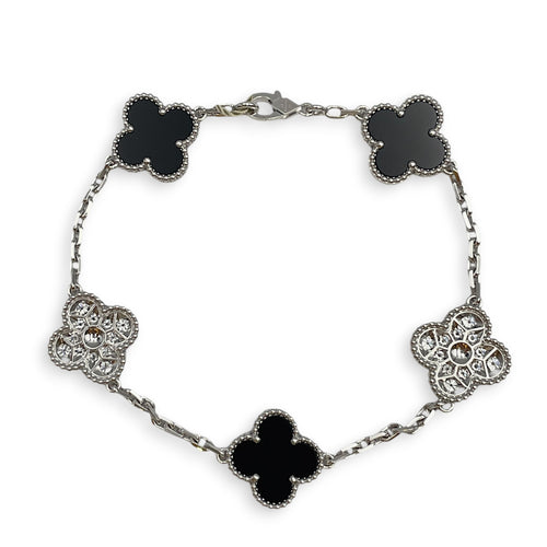 Vintage Alhambra Bracelet, 5 motifs Bracelet in Black