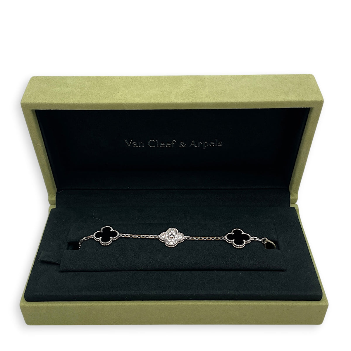 Vintage Alhambra Bracelet, 5 motifs Bracelet in Black
