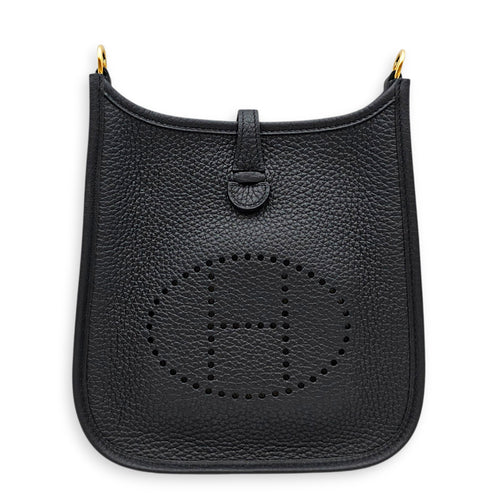 Evelyne Mini Noir in Clemence Gold hardware