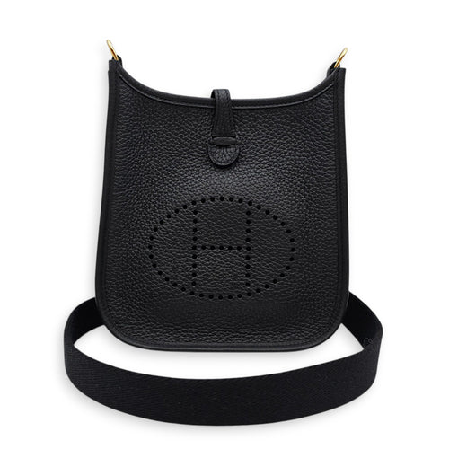 Evelyne Mini Noir in Clemence Gold hardware