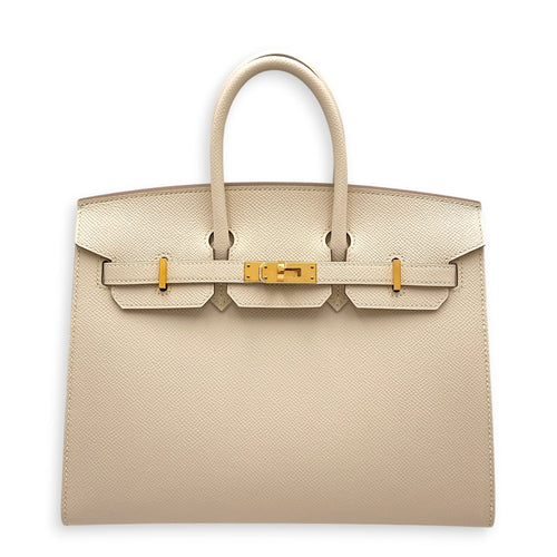 Sellier Birkin 25 Craie in Epsom Gold hardware CL2608-023101 1