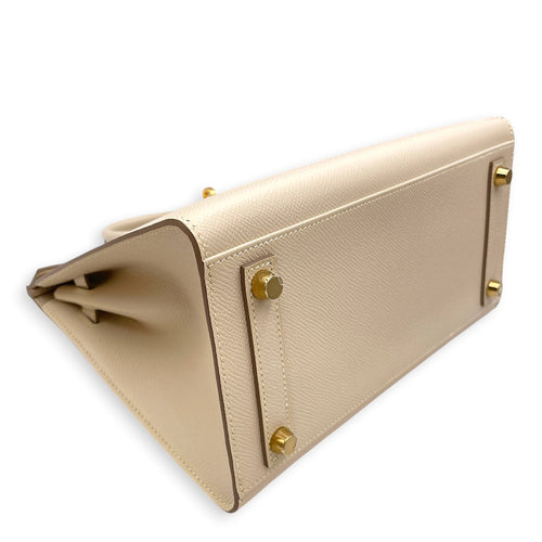 Sellier Birkin 25 Craie in Epsom Gold hardware CL2608-023101 7