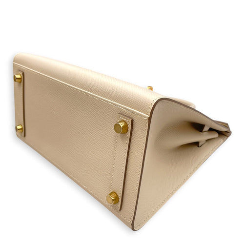 Sellier Birkin 25 Craie in Epsom Gold hardware CL2608-023101 8