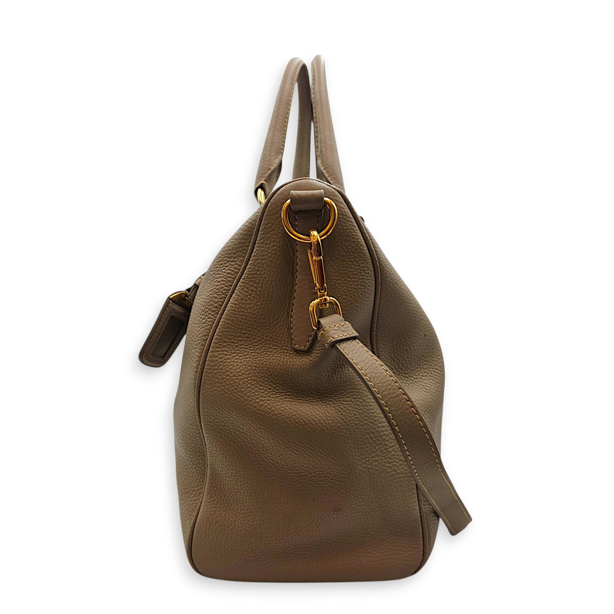 VItello Daino  38cm  Grey Shoulder Bag in Calfskin Gold hardware CL2608-023104 4
