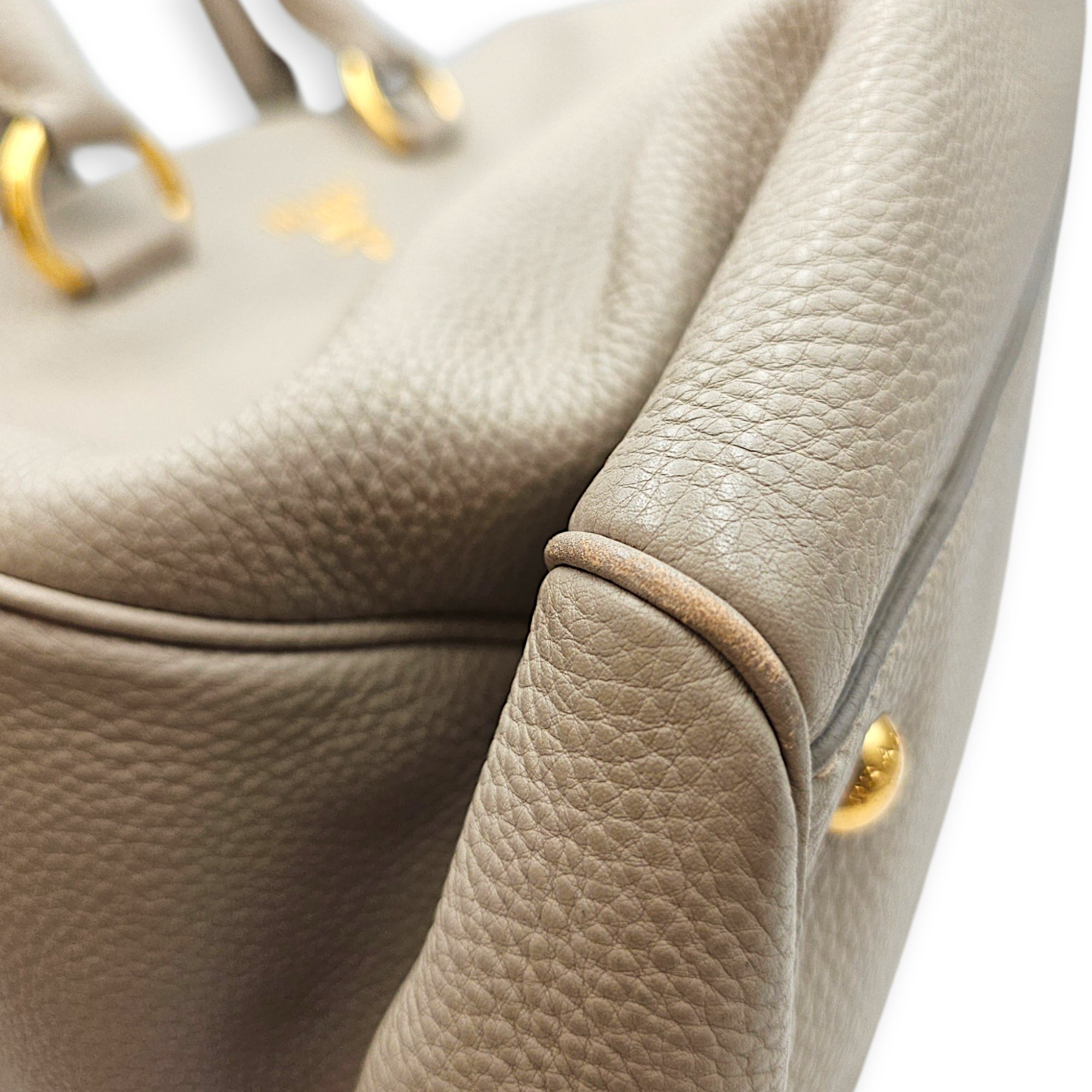 VItello Daino  38cm  Grey Shoulder Bag in Calfskin Gold hardware CL2608-023104 7