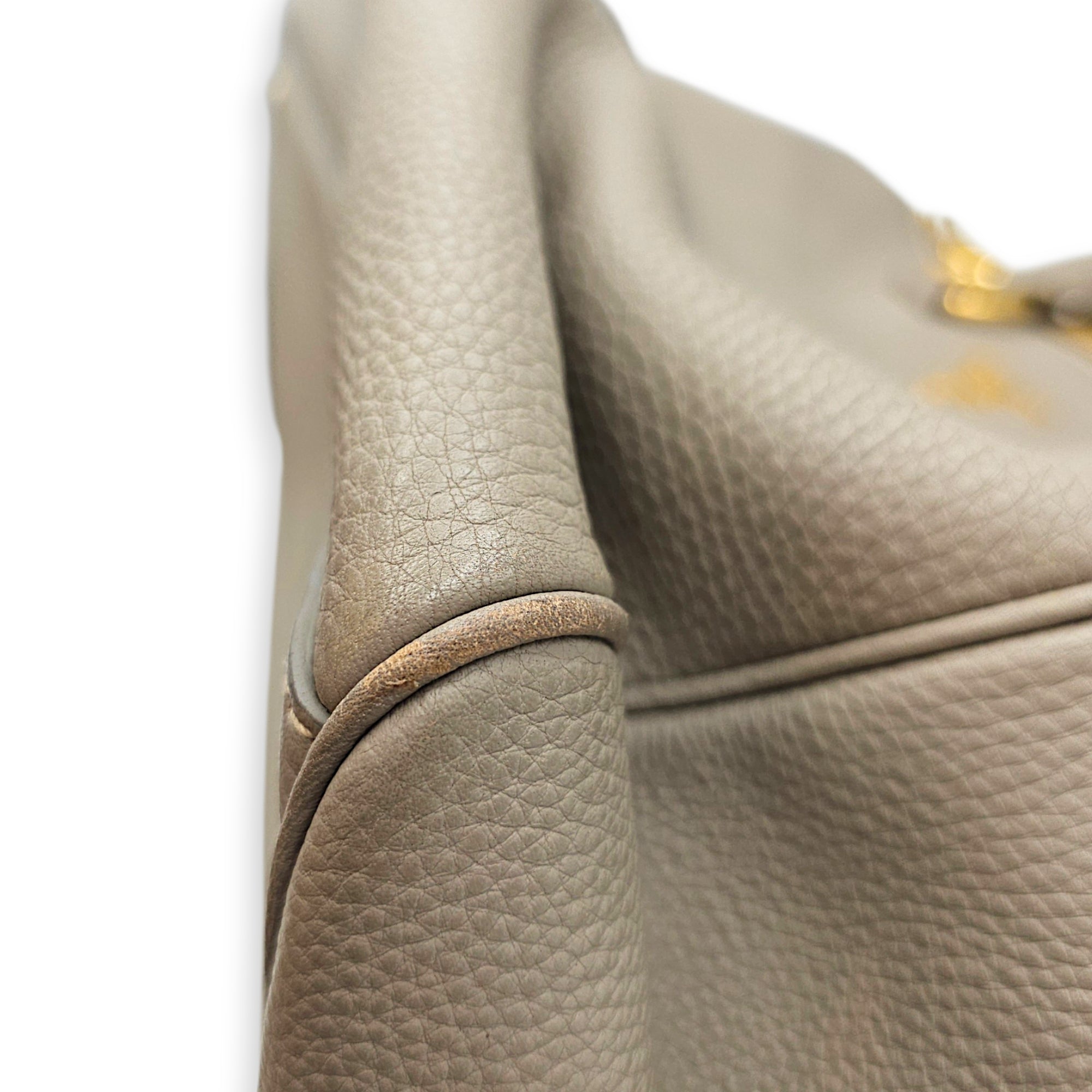 VItello Daino  38cm  Grey Shoulder Bag in Calfskin Gold hardware CL2608-023104 8