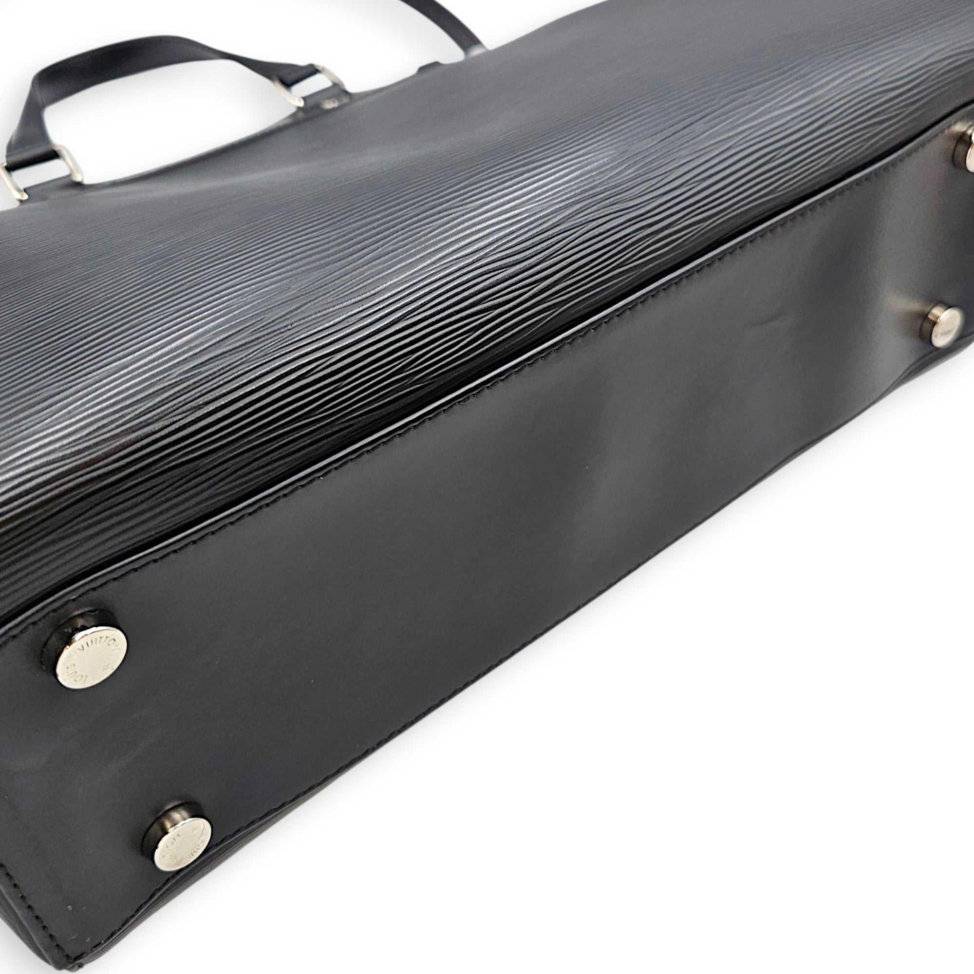 Brea GM Noir Top Handle Bag in Epi Leather Silver hardware CL2608-023105 11