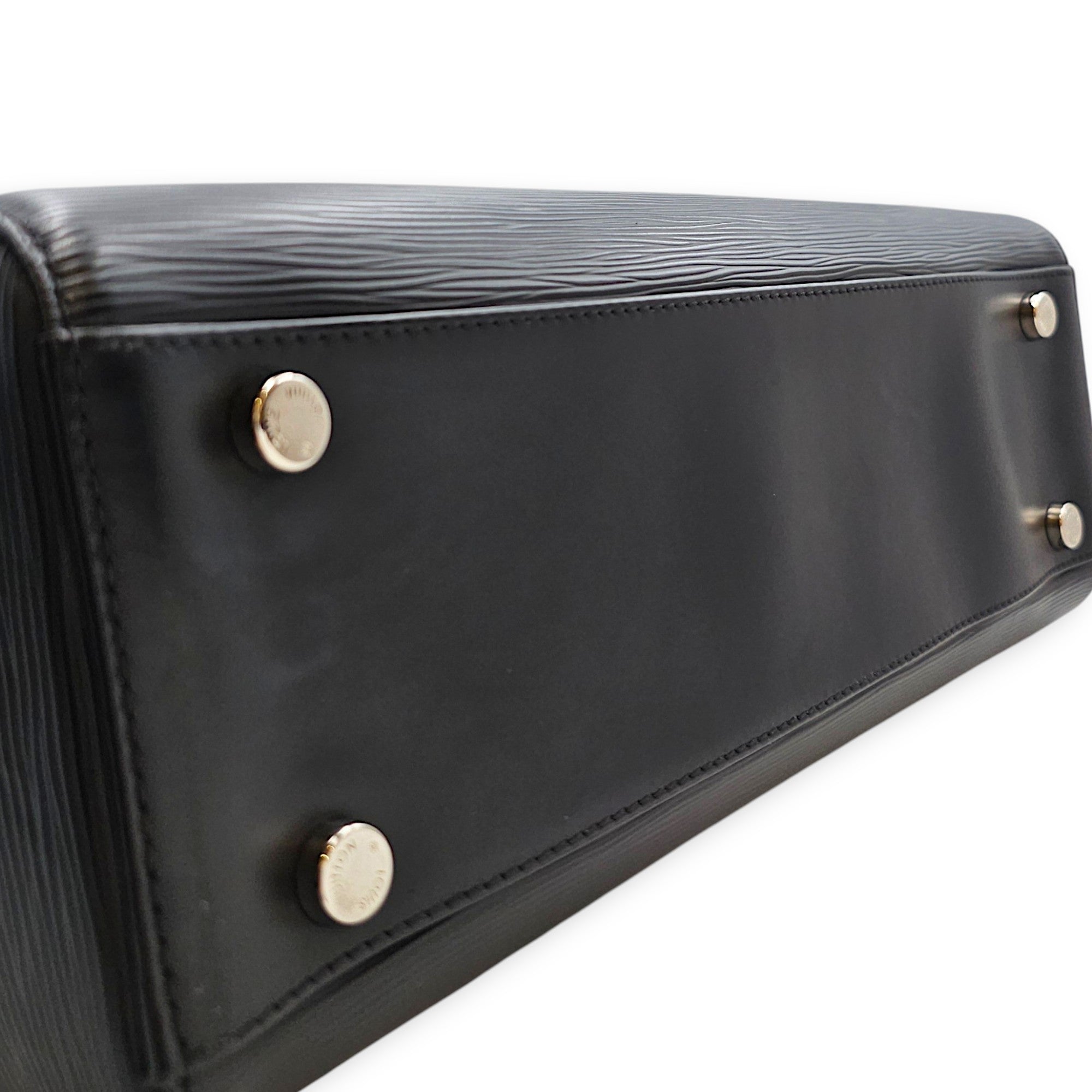 Brea GM Noir Top Handle Bag in Epi Leather Silver hardware CL2608-023105 12