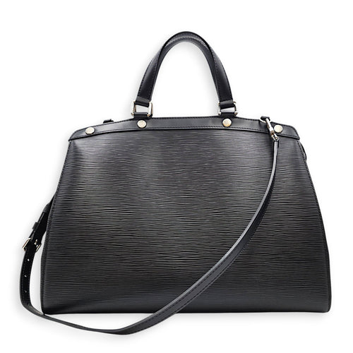 Brea GM Noir Top Handle Bag in Epi Leather Silver hardware CL2608-023105 2