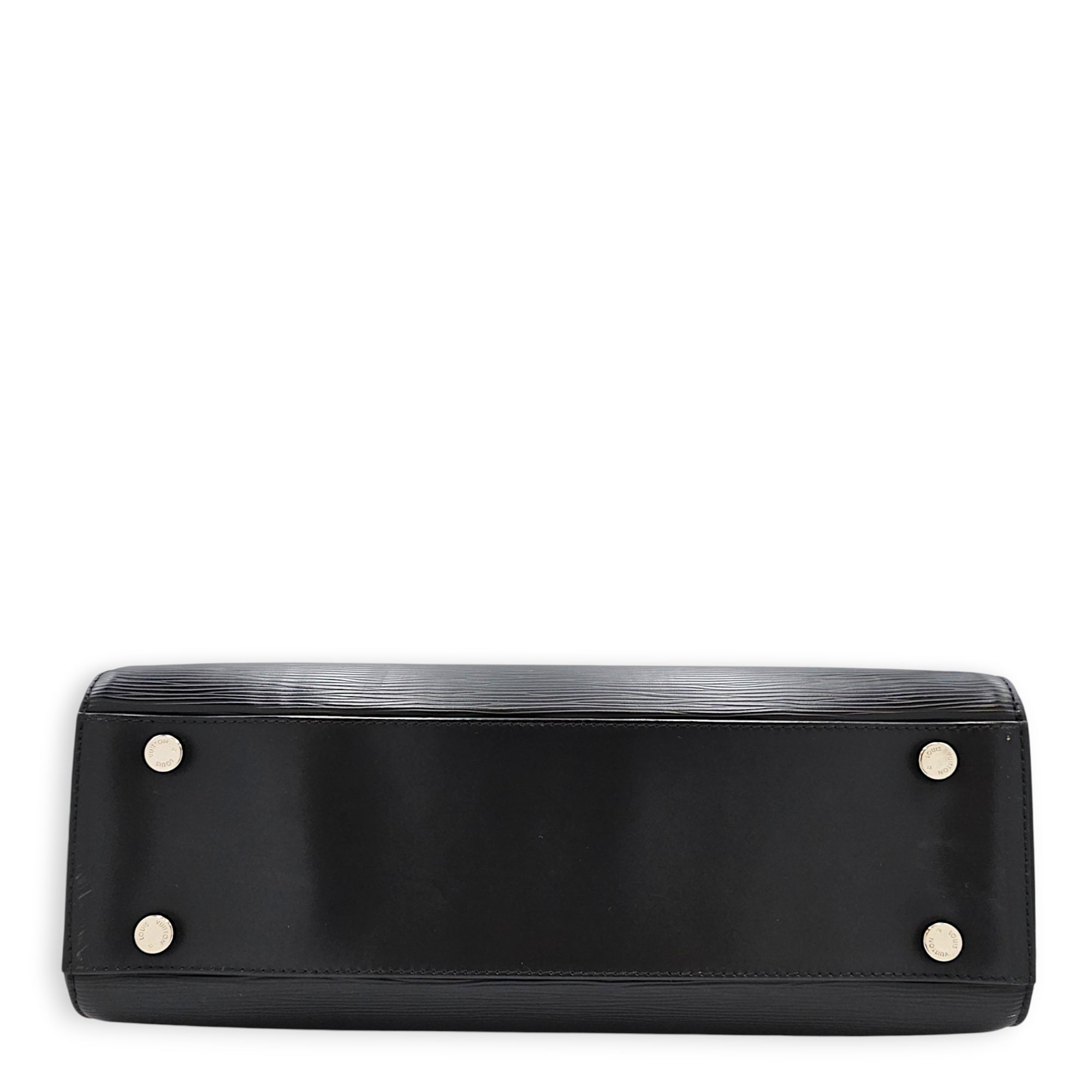 Brea GM Noir Top Handle Bag in Epi Leather Silver hardware CL2608-023105 5