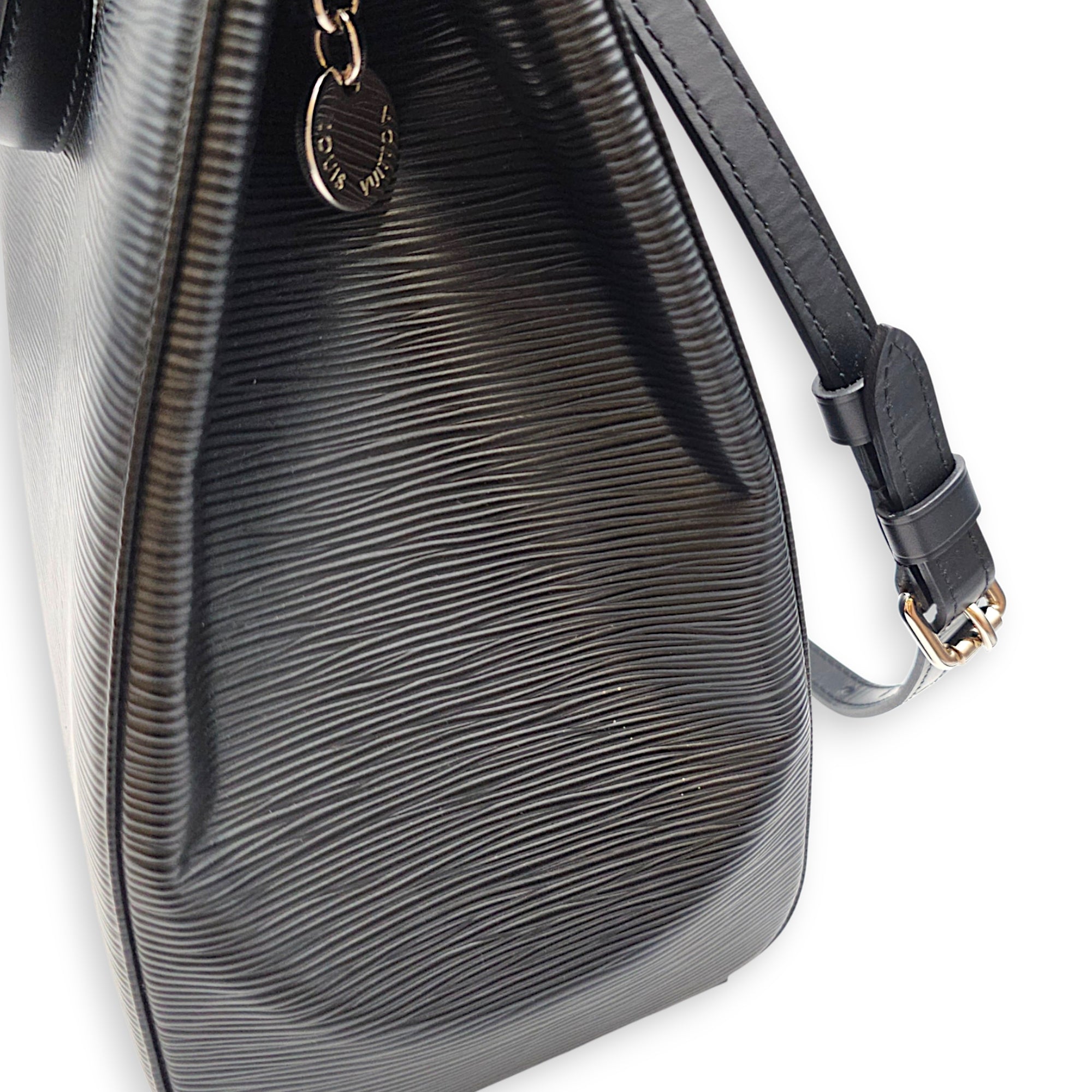 Brea GM Noir Top Handle Bag in Epi Leather Silver hardware CL2608-023105 9