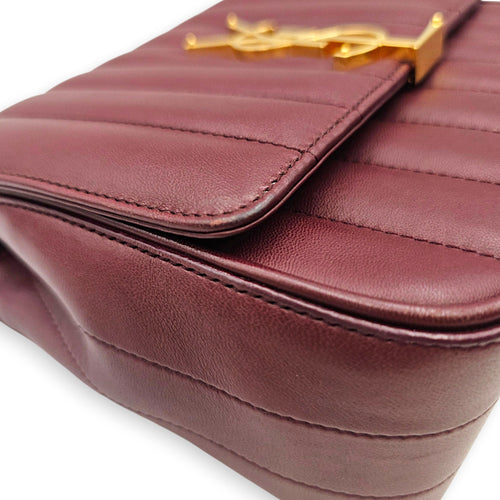 VIcky  Bordeaux Shoulder Bag in Lambskin Gold hardware