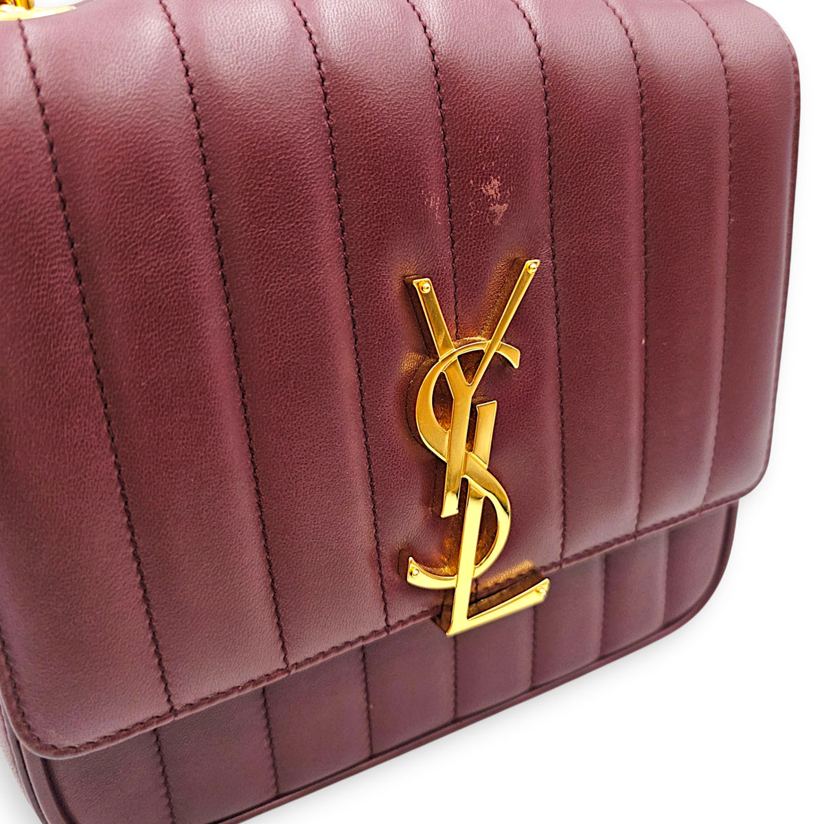 VIcky  Bordeaux Shoulder Bag in Lambskin Gold hardware