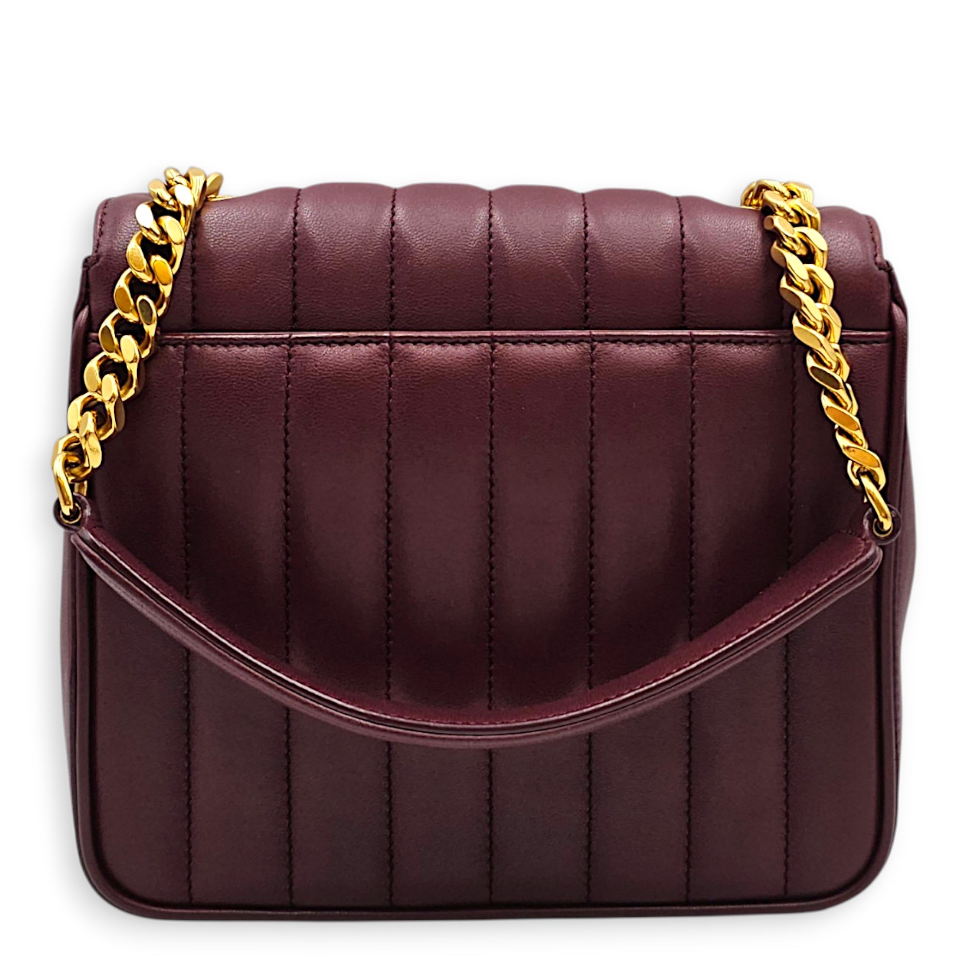 VIcky  Bordeaux Shoulder Bag in Lambskin Gold hardware