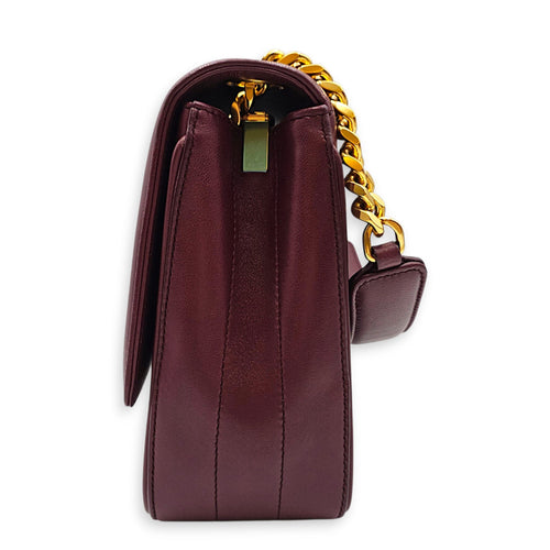 VIcky  Bordeaux Shoulder Bag in Lambskin Gold hardware