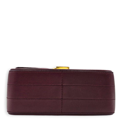 VIcky  Bordeaux Shoulder Bag in Lambskin Gold hardware