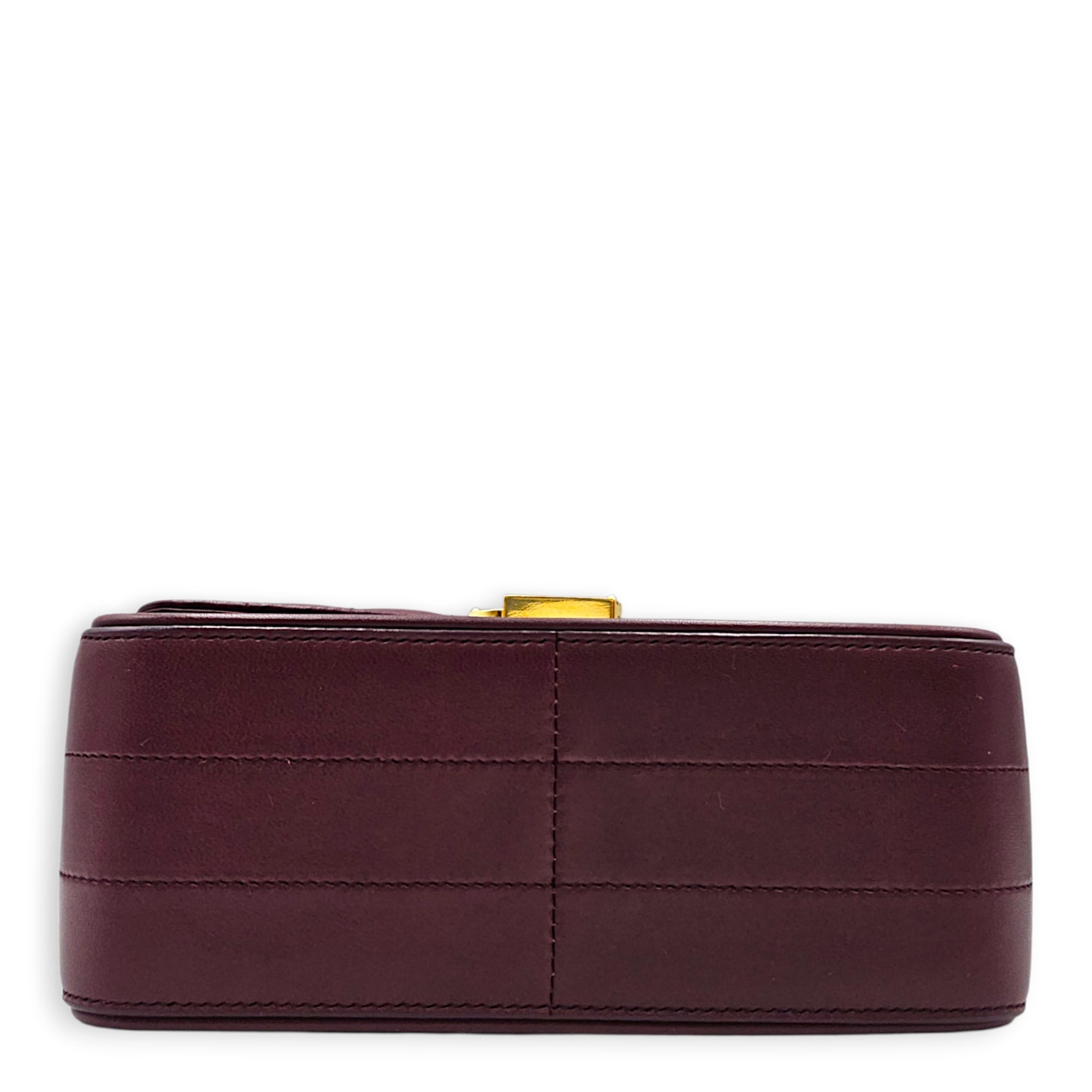 VIcky  Bordeaux Shoulder Bag in Lambskin Gold hardware