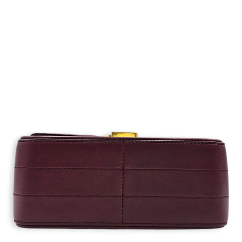 VIcky  Bordeaux Shoulder Bag in Lambskin Gold hardware