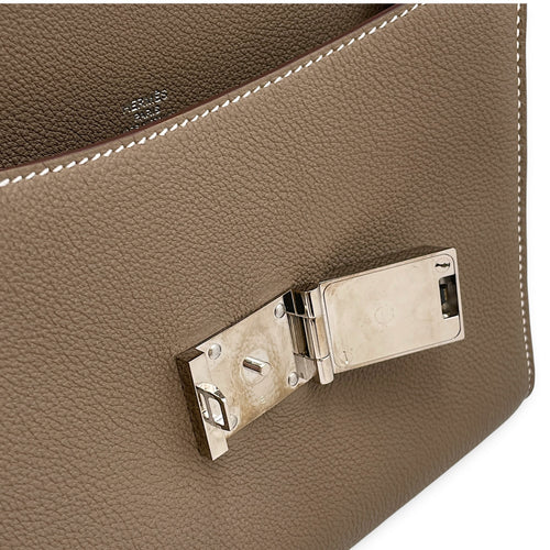 Sac a Depeches 21 Etoupe in Togo Gold hardware