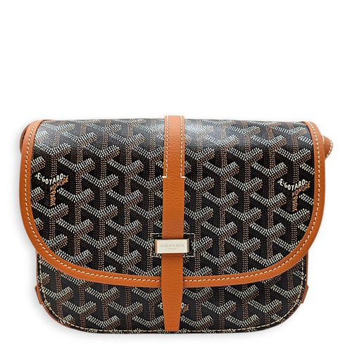 Belvedere PM Brown Shoulder Bag in Coated Canvas Silver hardware CL2608-023119 1