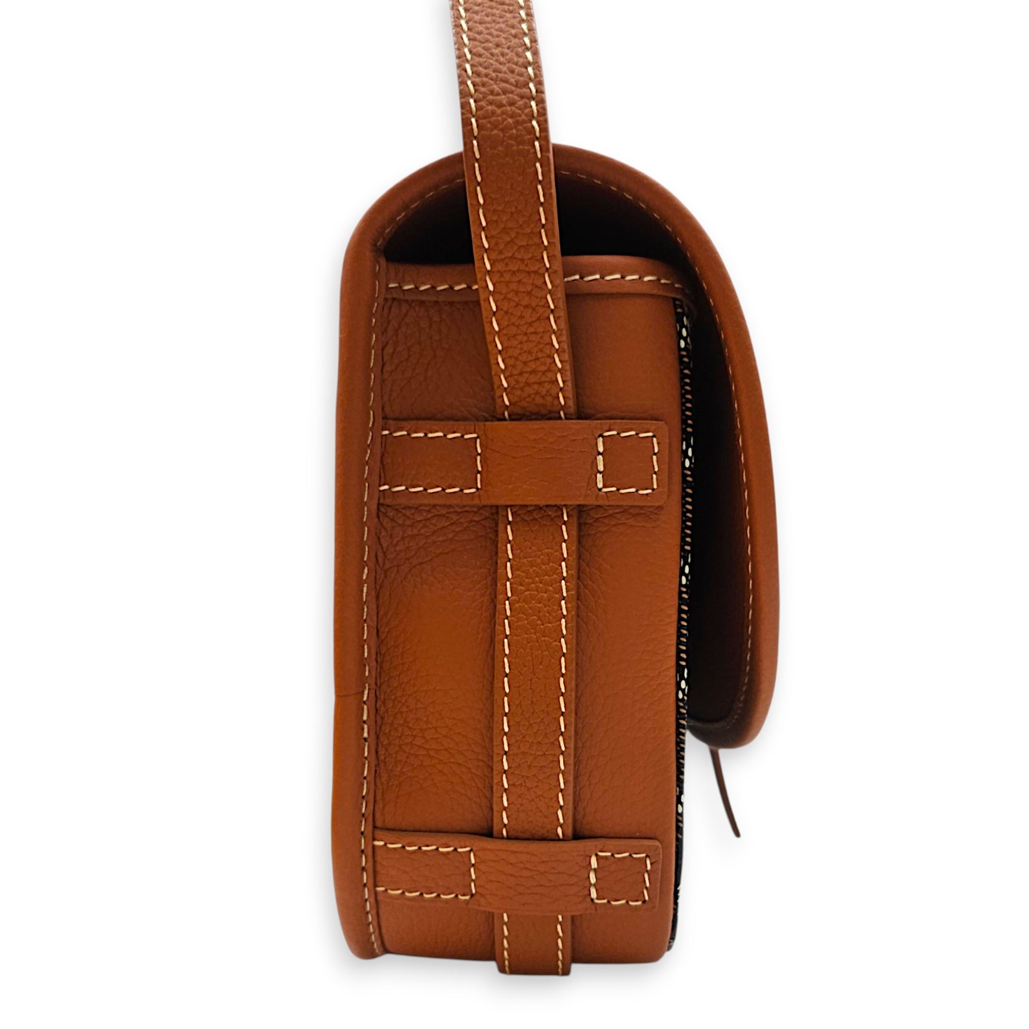 Belvedere PM Brown Shoulder Bag in Coated Canvas Silver hardware CL2608-023119 4