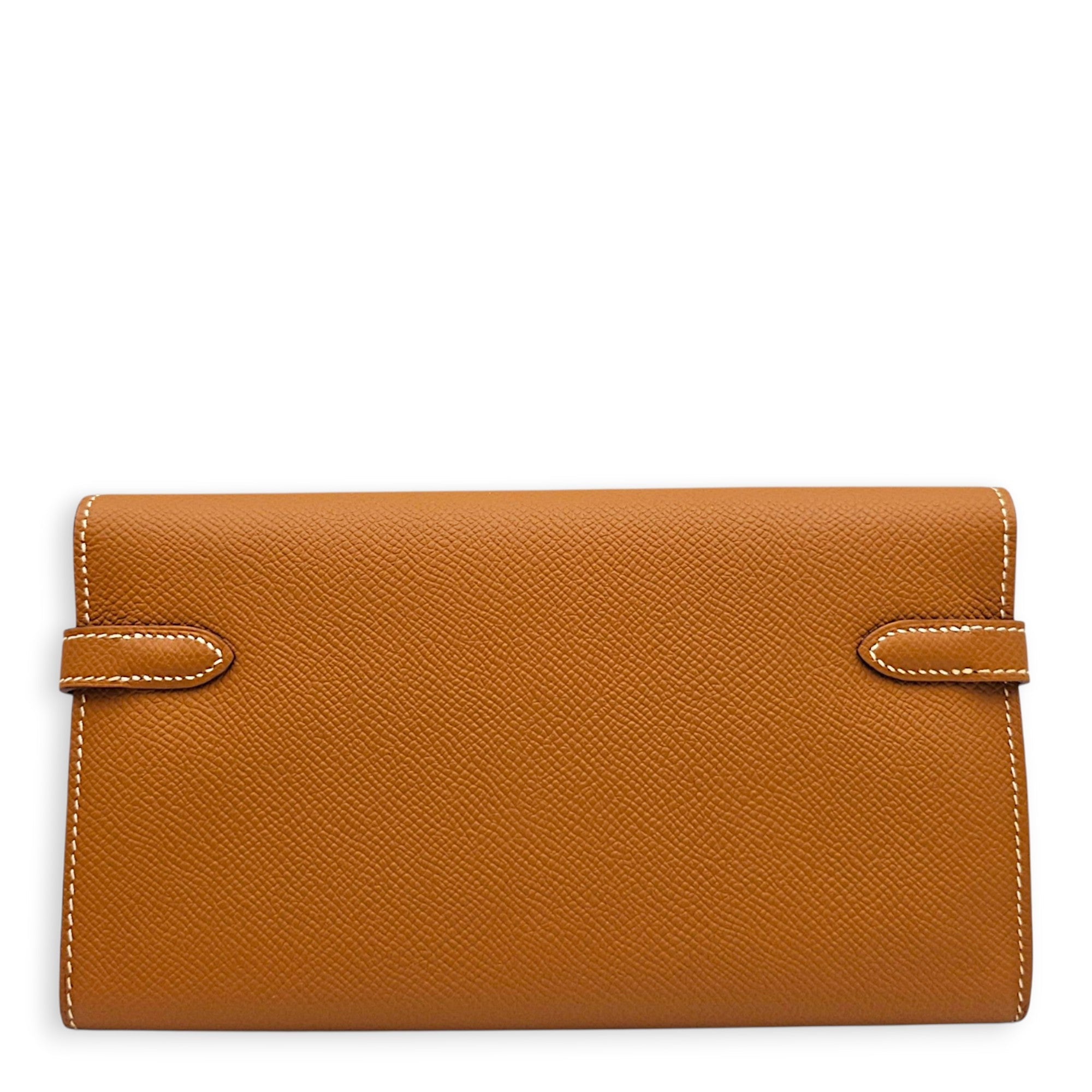 Kelly Gold Wallet in Epsom Palladium hardware CL2608-023123 2