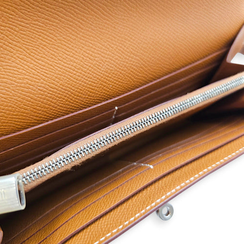 Kelly Gold Wallet in Epsom Palladium hardware CL2608-023123 6