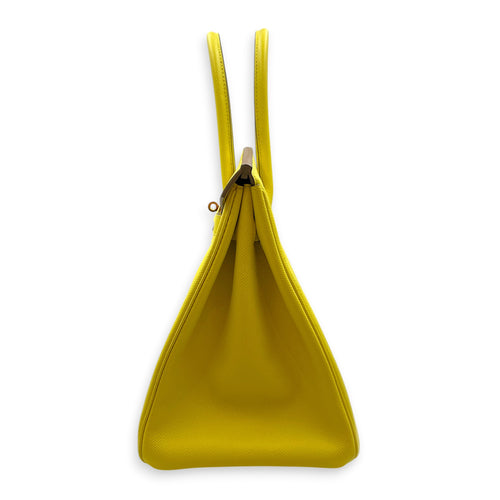 Birkin 35 Soufre in Epsom Gold hardware