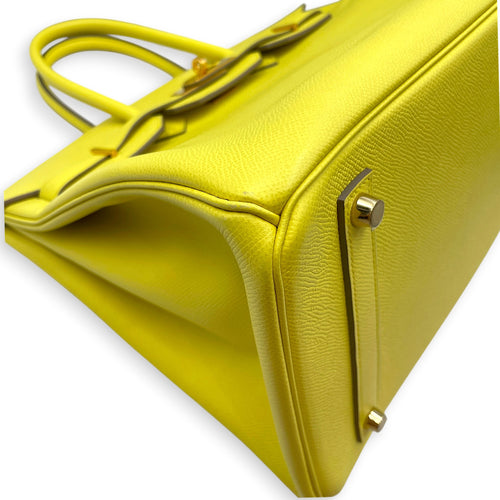 Birkin 35 Soufre in Epsom Gold hardware