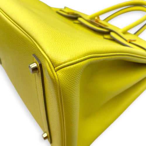 Birkin 35 Soufre in Epsom Gold hardware