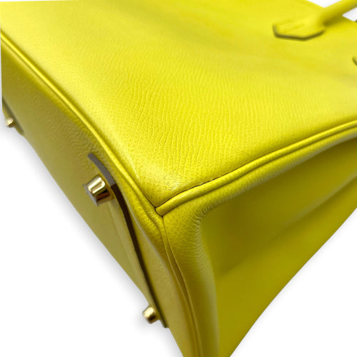 Birkin 35 Soufre in Epsom Gold hardware