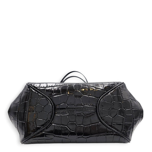26B Clutch  Black Shoulder Bag in Embossed  Croc  Gold hardware CL2608-023134 5