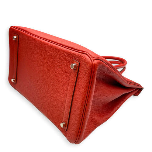 Birkin 35 Geranium  in Togo Palladium hardware