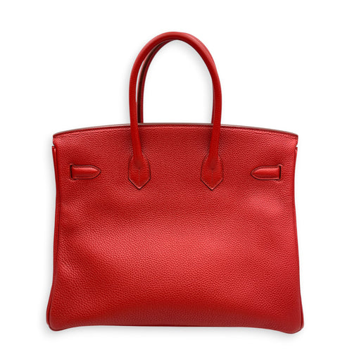 Birkin 35 Geranium  in Togo Palladium hardware