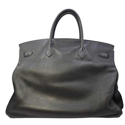 Birkin Voyage 50 Noir in Togo Palladium hardware