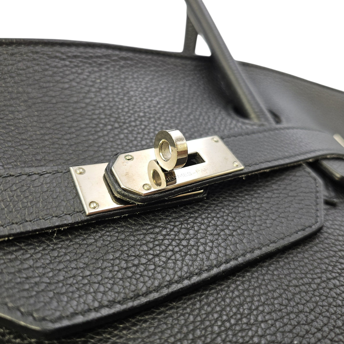 Birkin Voyage 50 Noir in Togo Palladium hardware
