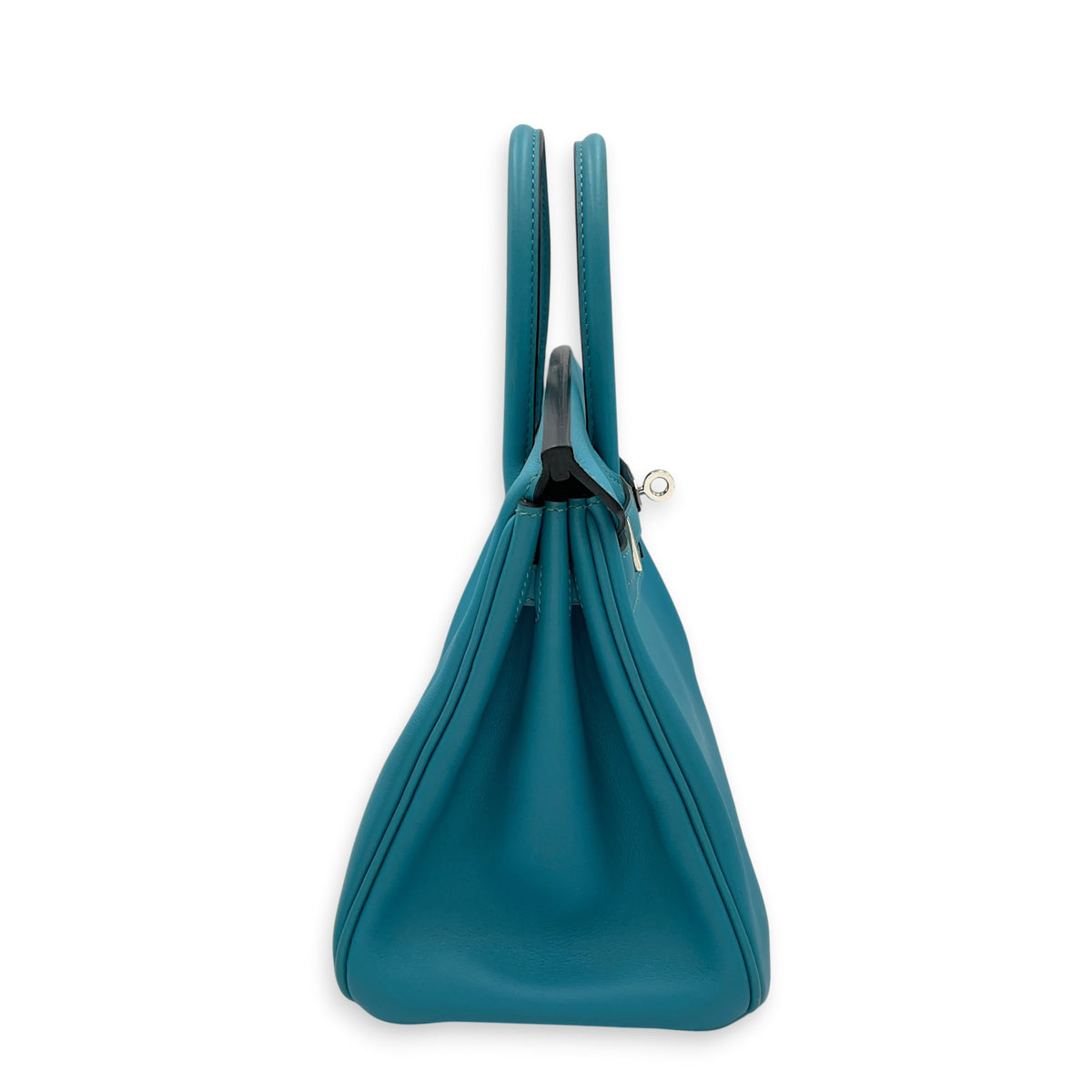Birkin 25 Bleu Paon in Swift Palladium hardware