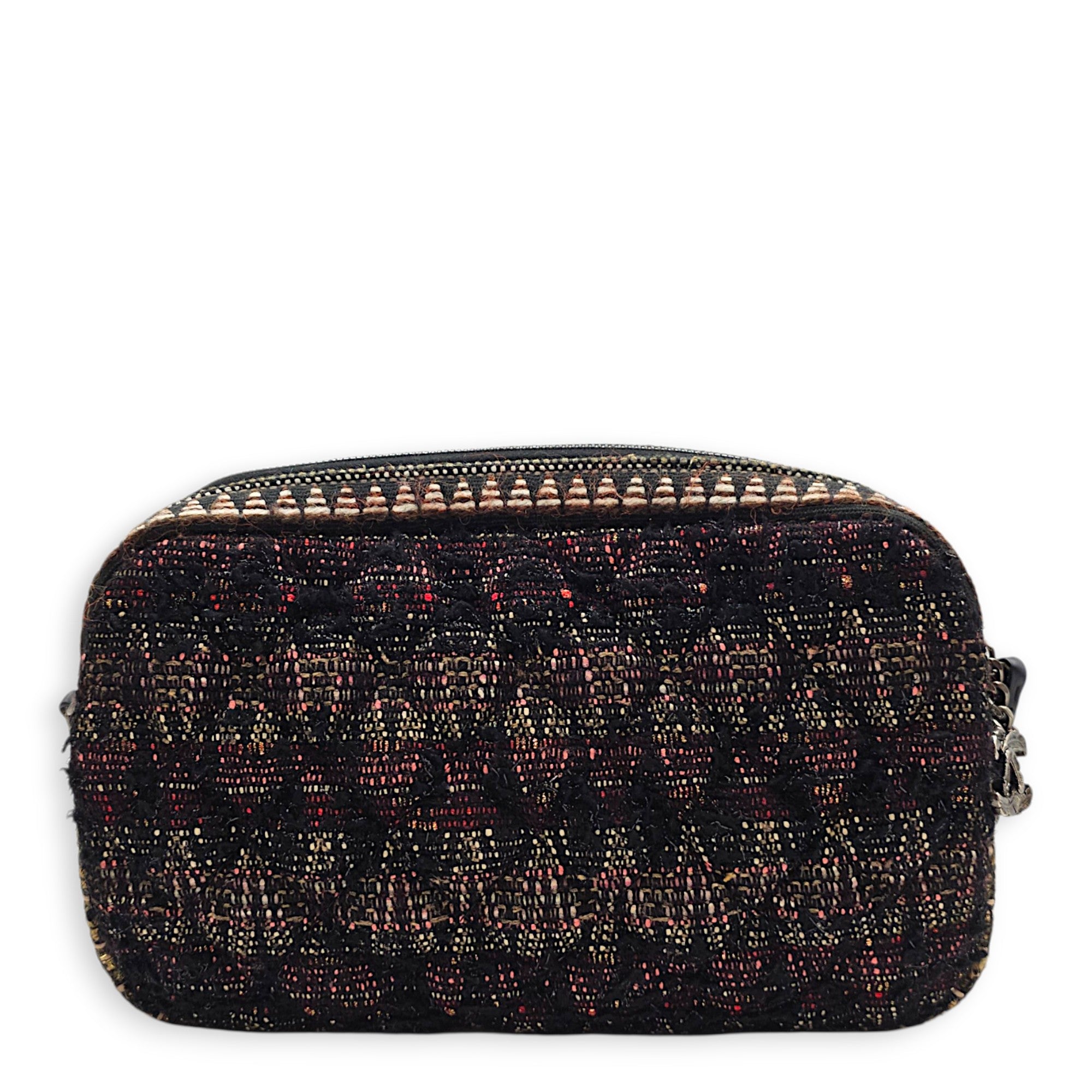 Paris-Dallas Tweed Camera Multi-colour Shoulder Bag in Tweed Gunmetal hardware