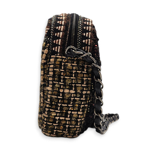 Paris-Dallas Tweed Camera Multi-colour Shoulder Bag in Tweed Gunmetal hardware