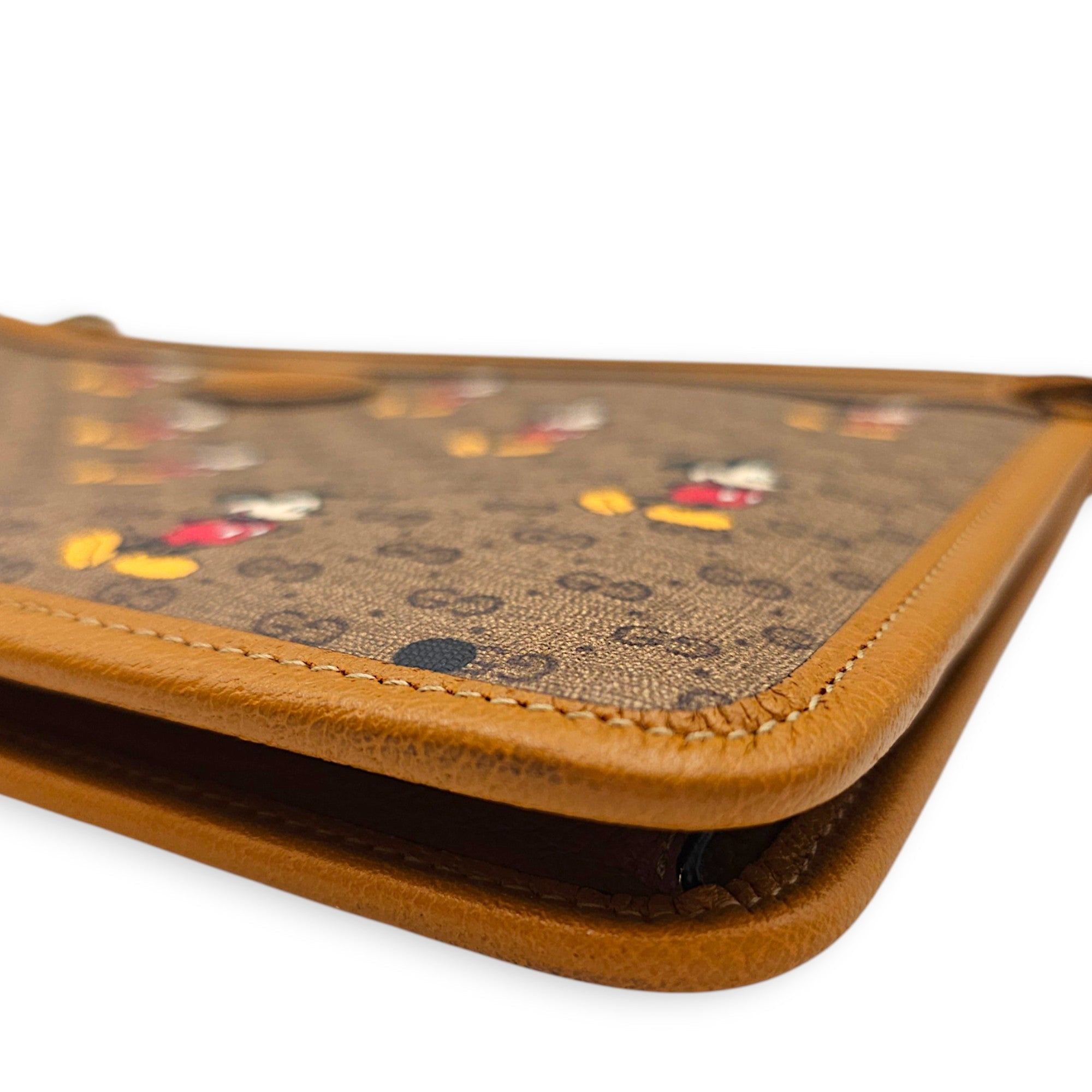 Mini Disney Mickey Mouse X GG Supreme 30cm Brown Clutch in Coated Canvas Gold hardware CL2608-023143 9