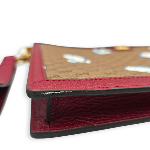 GG Supreme Doraemon x  Gucci Mini Brown Clutch in Coated Canvas Gold hardware CL2608-023144 9