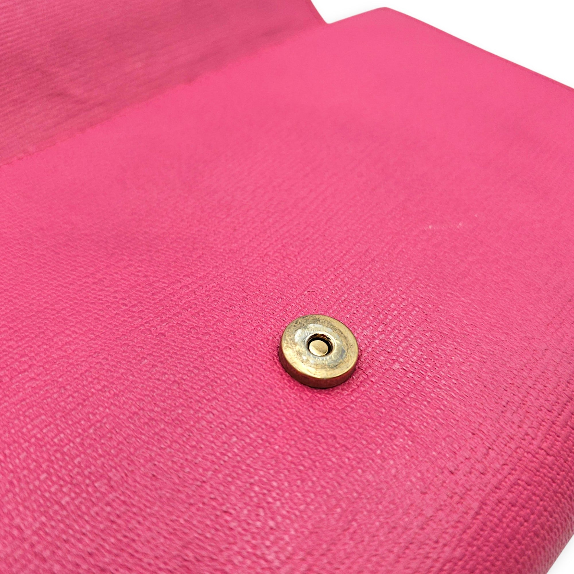 Classic Y Ligue  28cm Pink Clutch  in Calfskin Gold hardware CL2608-023145 13