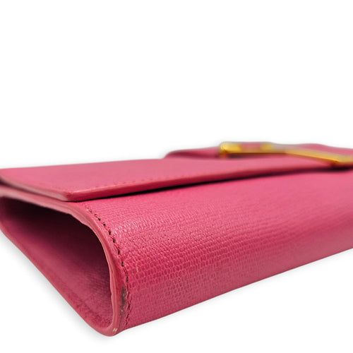 Classic Y Ligue  28cm Pink Clutch  in Calfskin Gold hardware CL2608-023145 8