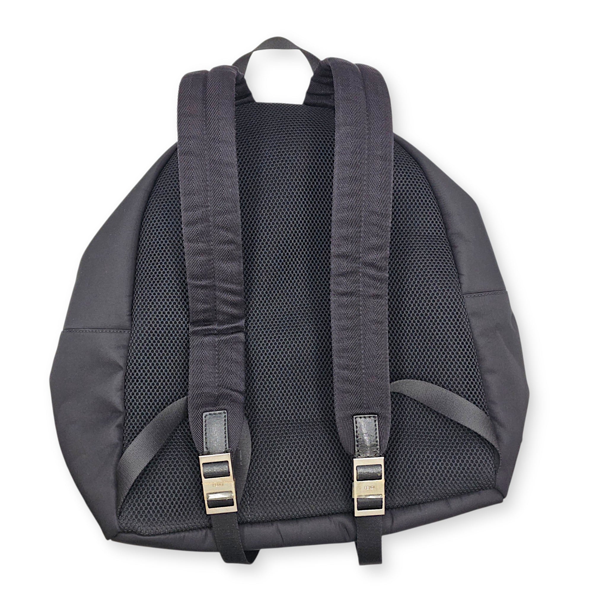 Monster Black Backpack in Nylon Silver hardware CL2608-023146 2