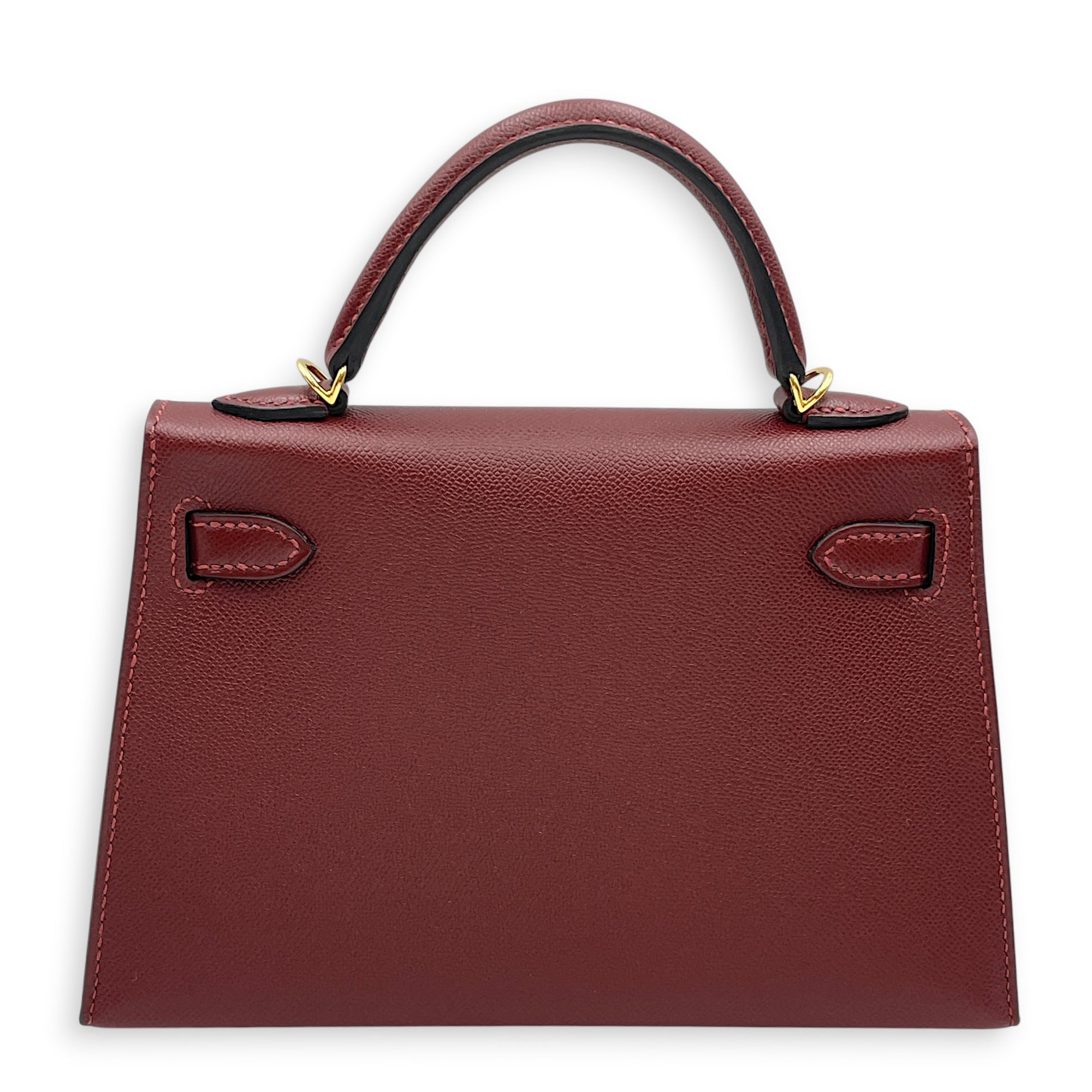 Sellier Kelly 20 Rouge H in Madame Gold hardware CL2608-023148 2